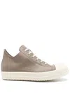 Rick Owens Leather Sneakers In Neutrals