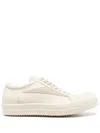 Rick Owens Leather Sneakers In White
