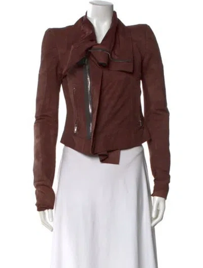 Pre-owned Rick Owens Leather Sweater In Brown