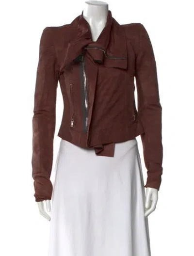 Pre-owned Rick Owens Leather Sweater In Brown/neutrals