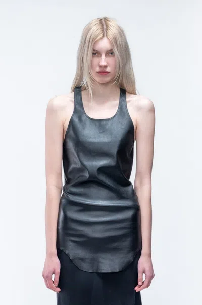 Rick Owens Leather Tank In 40