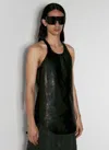 RICK OWENS LEATHER TANK TOP