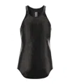 Rick Owens Leather Tank Top In Black