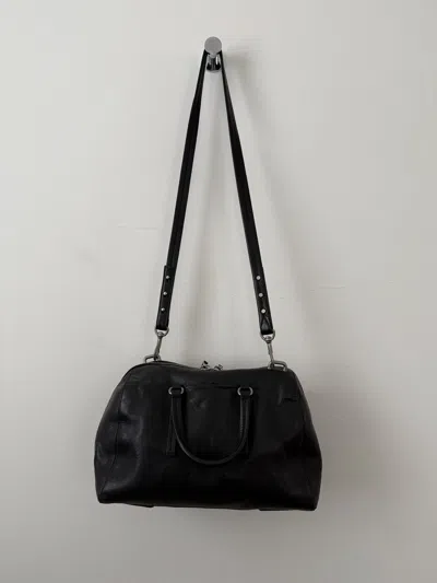 Pre-owned Rick Owens Leather Top Handle Bag In Black