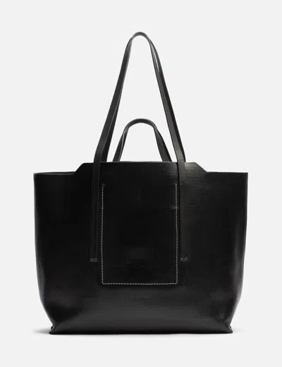 Rick Owens Leather Tote Bag In Black