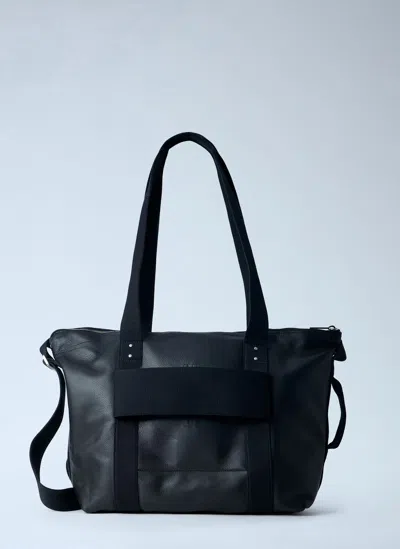 Rick Owens Leather Tote Bag In Black