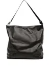 Rick Owens Leather Tote Bag In Black