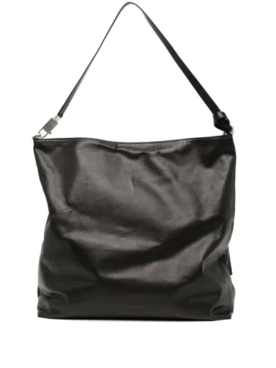 Rick Owens Leather Tote Bag In Black