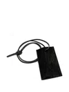 Rick Owens Leather-trimmed Hair-on-hide Keychain In Black