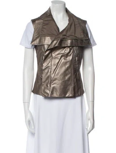 Pre-owned Rick Owens Leather Vest In Neutral