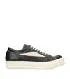 Rick Owens Vintage Suede-trimmed Leather Sneakers In Multi