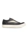 Rick Owens Vintage Sneaks Sneakers In Green Leather In Black
