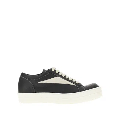 RICK OWENS LEATHER VINTAGE SNEAKERS