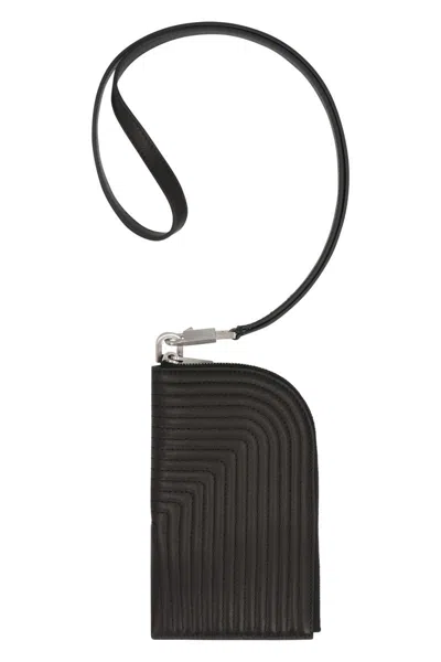 Rick Owens Leather Wallet In Black