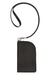 Rick Owens Quilted Calf Leather Wallet With Removable Strap In Black