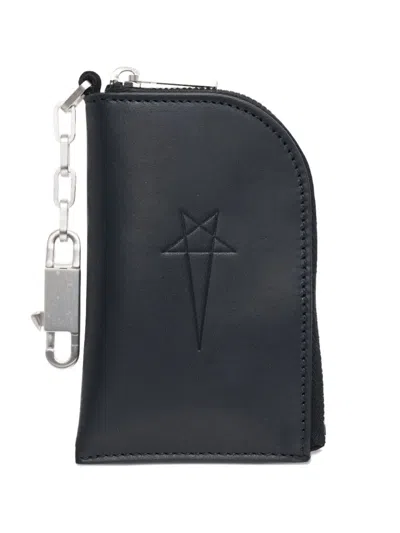 Rick Owens Leather Wallet In Black
