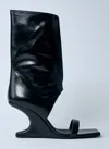 Rick Owens Black Hollywood Winged Cantilever 8 Heeled Sandals In Black