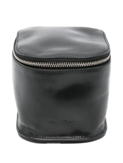 Rick Owens Leather Zip-around Wallet In Black