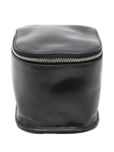 Rick Owens Leather Zip-around Wallet In Black