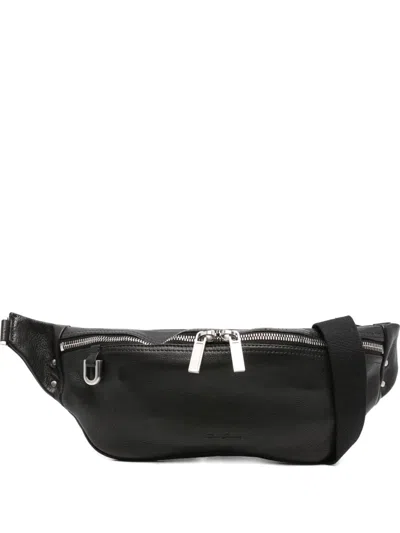 Rick Owens Leather Zip-fastening Belt Bag In Black