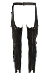 Rick Owens Leo Prothmann Leather Chaps In Animal Print