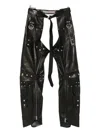 Rick Owens Leo Studded Zip-detail Chaps In Black
