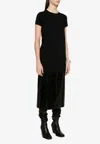 Rick Owens Long T-shirt In Black