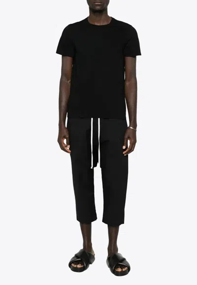 Rick Owens Level Crewneck T-shirt In Black