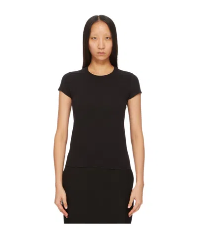 Rick Owens Level Cropped T-shirt In Black