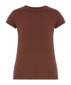 Rick Owens Brown Cropped Level T-shirt In Red
