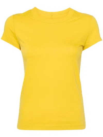 Rick Owens Level Cropped T-shirt In Yellow