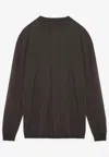 Rick Owens Powder Grey Cotton Crew-neck Sweater Men In Gray
