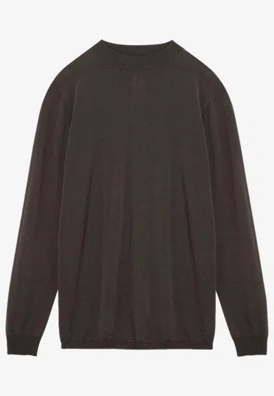 RICK OWENS LEVEL FINE KNIT WOOL SWEATER