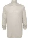 Rick Owens Off-white Rib Sweater In Grey