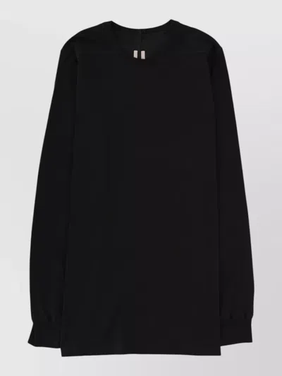 Rick Owens Level Long Sleeve Crew Neck T-shirt In Black