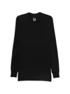 Rick Owens Minimalist Level Seam Cotton T-shirt With Crew Neck In Black