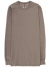 Rick Owens Level Crew Neck Long Sleeve T-shirt In Gray