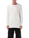 Rick Owens Crew Neck Long Sleeves Plain Design In White