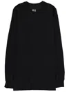 Rick Owens Minimalist Level Seam Cotton T-shirt With Crew Neck In Brown
