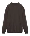Rick Owens Powder Grey Cotton Crew-neck Sweater Men In Black
