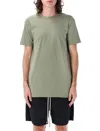 Rick Owens Celadon Cotton T-shirt With Elongated Hem