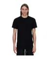 Rick Owens Short-sleeve Round-neck T-shirt In Black