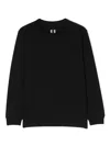 Rick Owens Kids Black Crewneck Sweatshirt In Black