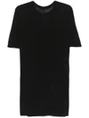Rick Owens Black Crew Neck T-shirt With Short Sleeves In Black