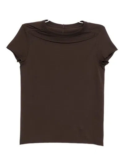 Rick Owens Level T-shirt In Brown