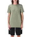 Rick Owens Celadon Cotton T-shirt With Elongated Hem In Green