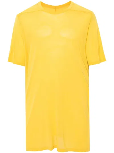 Rick Owens Yellow Porterville Level T-shirt In 12 Lemon