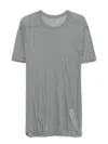 Rick Owens Level T Side-split T-shirt In Gray