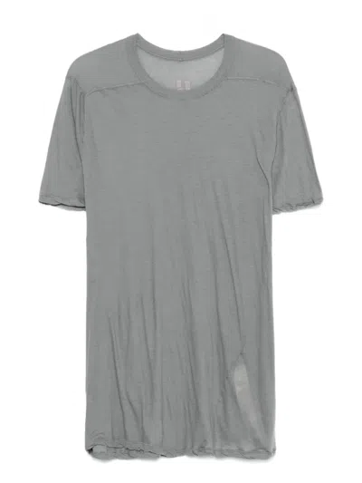 Rick Owens Level T Side-split T-shirt In Gray