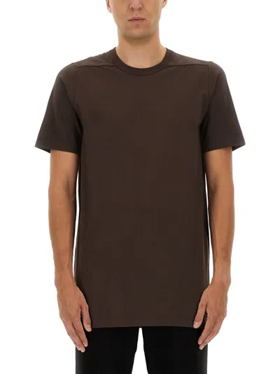 Rick Owens Brown Solid Crew Neck T-shirt